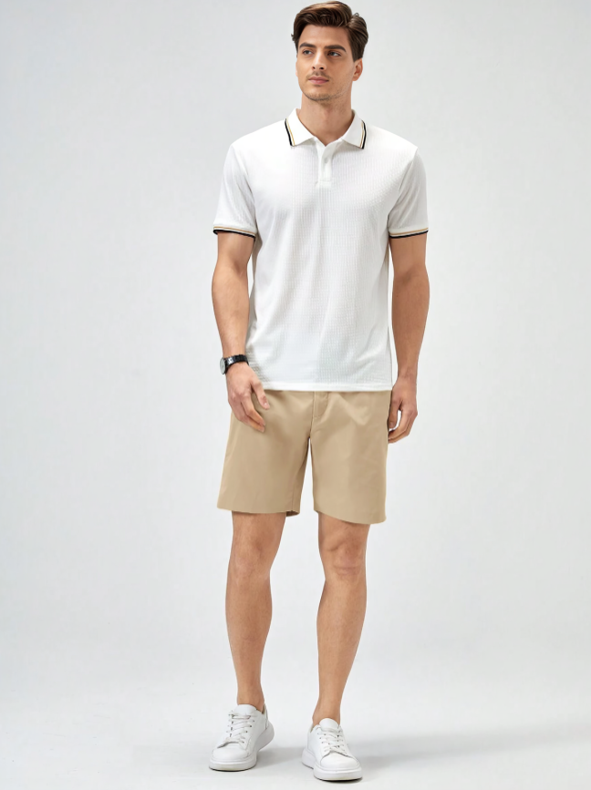 Khaki Herren Shorts mit Schräge Taschen